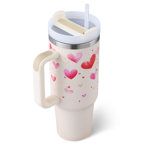 Daybreak Tumbler — 40oz Insulated Travel Mug with Handle & Straw