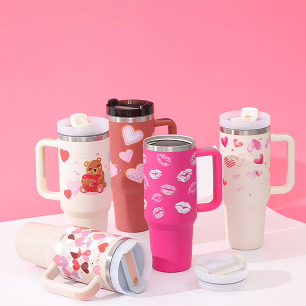 Daybreak Tumbler — 40oz Insulated Travel Mug with Handle & Straw