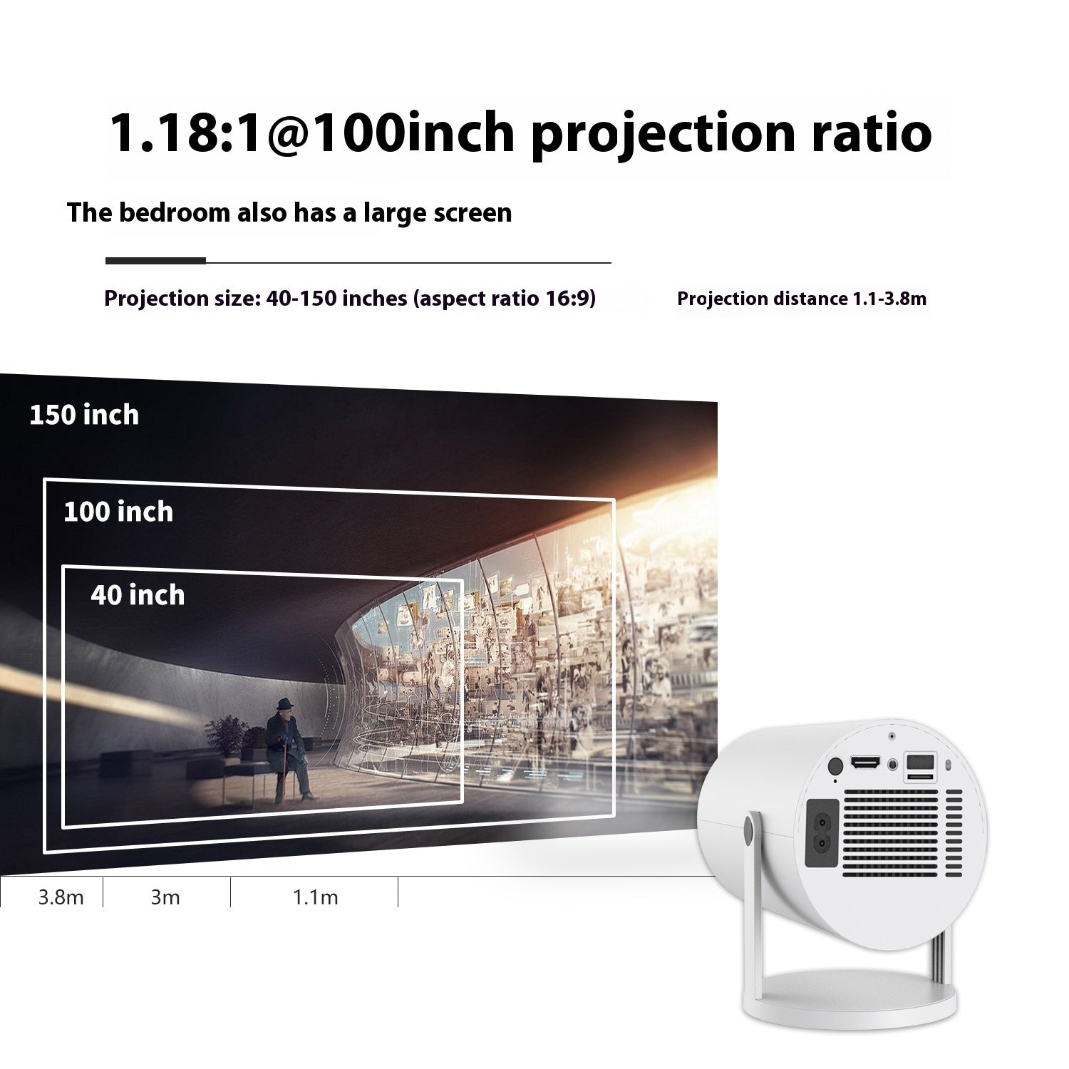 Cinemini — Portable Auto-Focus Home Projector