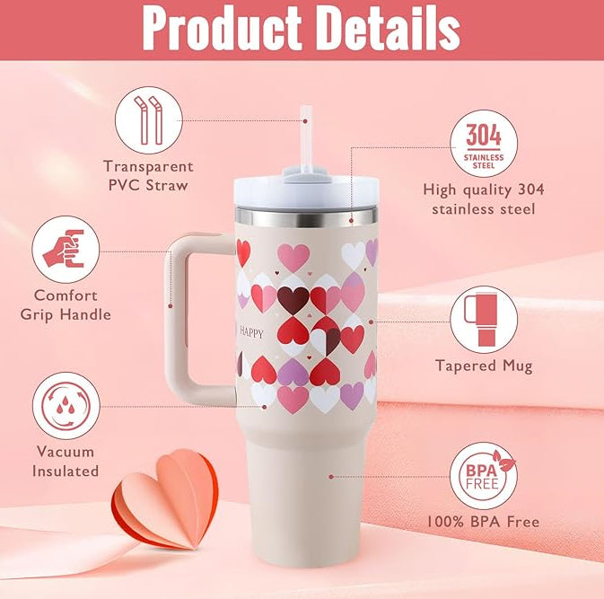 Daybreak Tumbler — 40oz Insulated Travel Mug with Handle & Straw